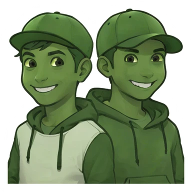 smiling boys in casual outfits sticker