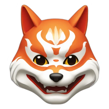 kitsune japanese mask sticker