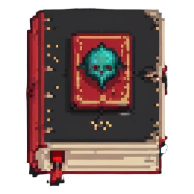 red cursed book sticker