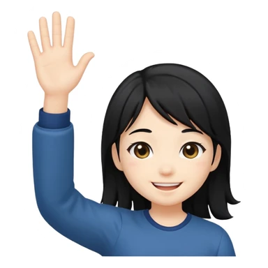 A chibi anime character waving sticker