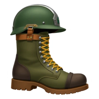 Military boots helmet criss sticker