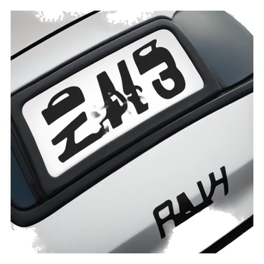 Hyundai i40 number plate NHJ 011 sticker