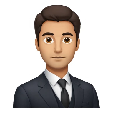 Unshaven Italian man lawyer  sticker