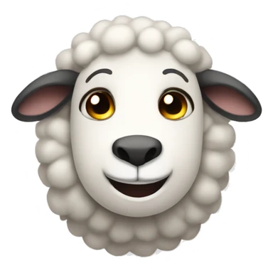 Sheepish grin sticker