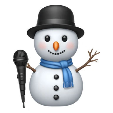 snowman with mic sticker
