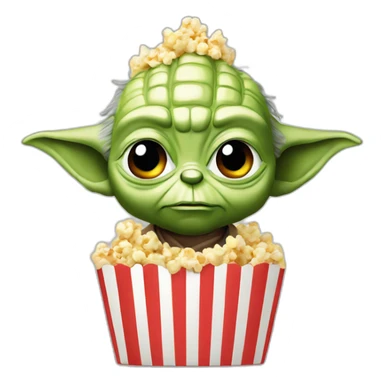 Yoda tiens popcorn sticker