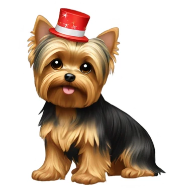 Yorkie with happy new year  sticker