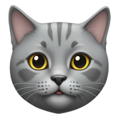 cute gray british cat sticker