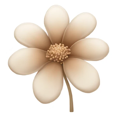 pastel brown flower sticker