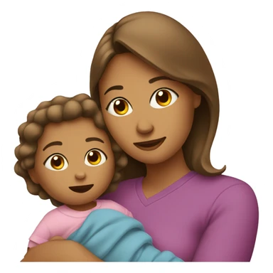 Mom and baby sticker