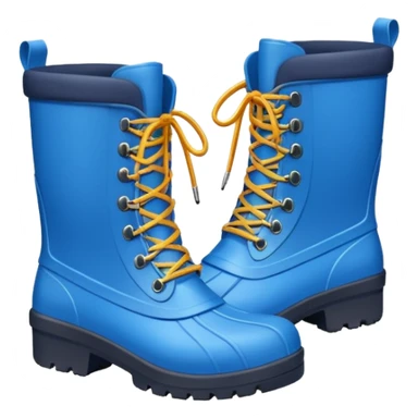 blue waterproof boots sticker