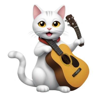 Cat playing the guitar  sticker