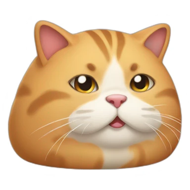 Fat cat with a mat sticker