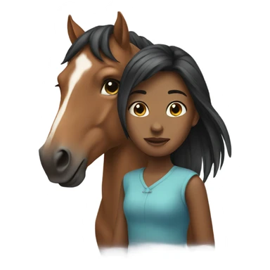 girl with a horse sticker