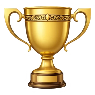 gold trophy classic cup shape sticker