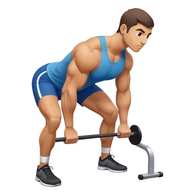 bent-over row exercise sticker
