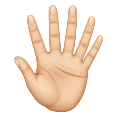 Mano con 3 dedos levantados y 2 dedos abajo sticker