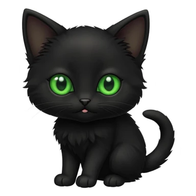 black kitten sticker