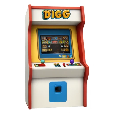 Arcade game called dig-dug sticker