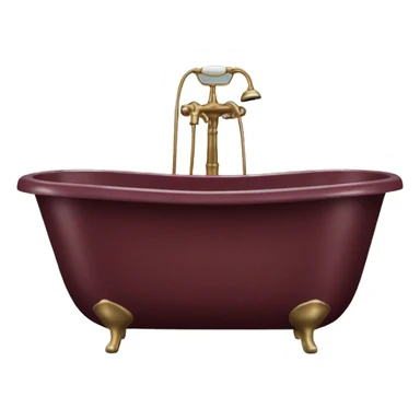 realistic burgundy bathtub sticker