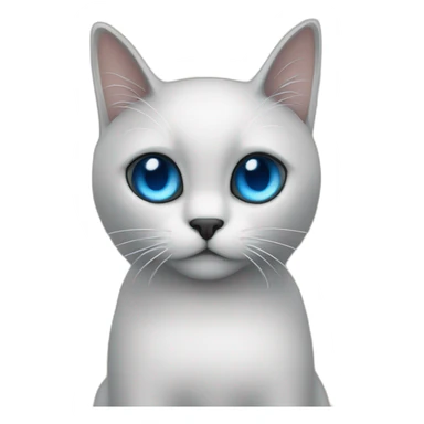 a black cat with blue eyes works on the stock market sticker