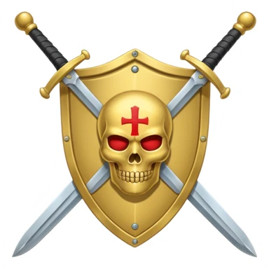 Escudo con espadas y grifones sticker