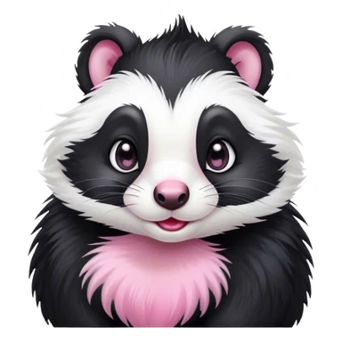Cute loving skunk sticker