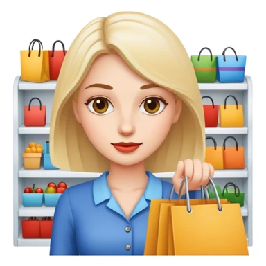 Shopping woman sticker