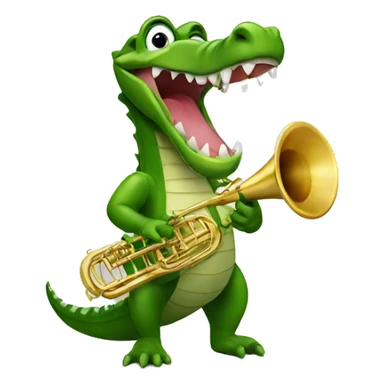 Alligator with French horn sticker