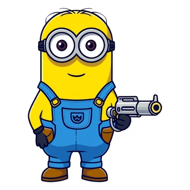 Minion blast a hoe sticker