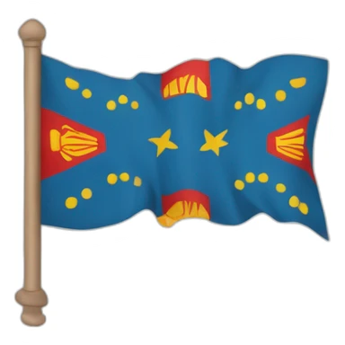 Bandera de Extremadura con una roca sticker