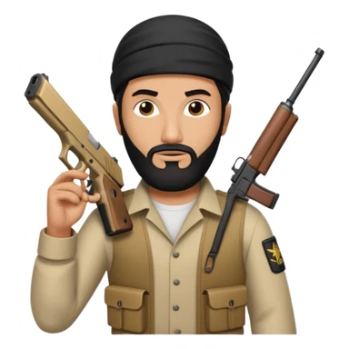 Quiero el rapero dd osama con una glock apuntando cargador largo  sticker