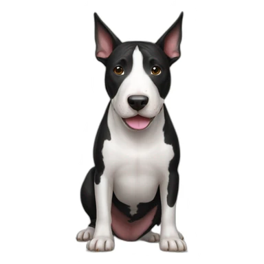 black bull terrier sticker