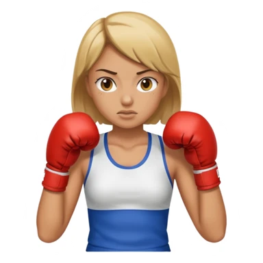 girl boxing with shirt on  sticker