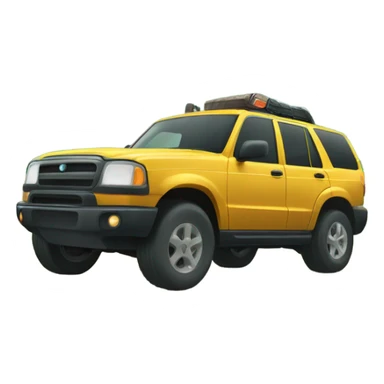 an adventurous SUV passing through forest places sticker