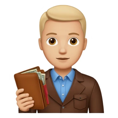 ligth man with wallet  sticker