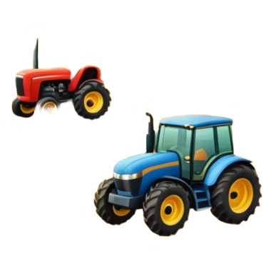 farm with barn, tractor, and crops sticker