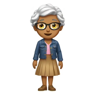 Gert wearing a skirt sticker