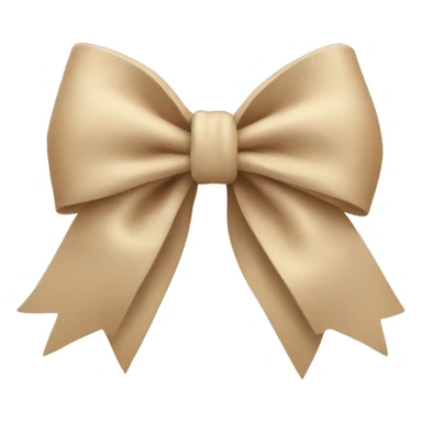beige bow  sticker