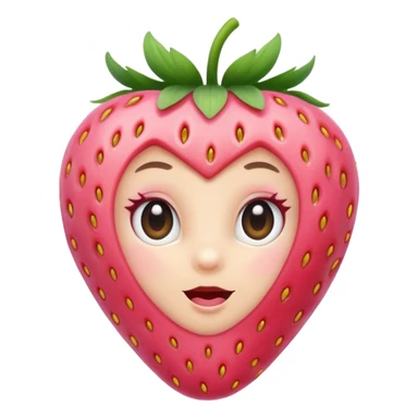 baby pink strawberry  sticker