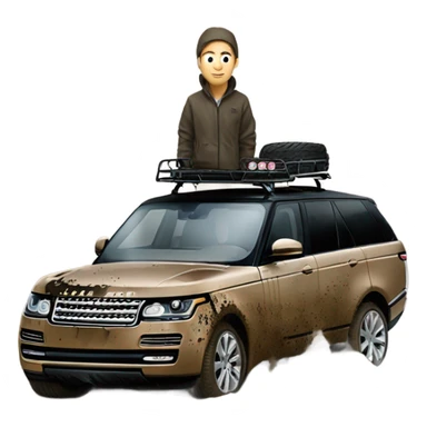 person driving a ranger rover in the mud and getting dirty sticker