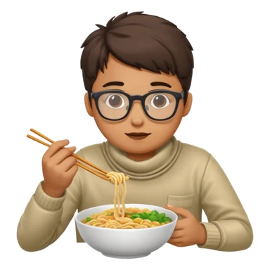 super programmer eating noodles while coding sticker