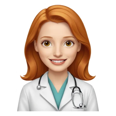 Jessica Chastain, as a dcotor sticker