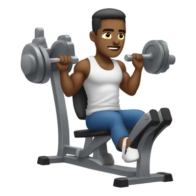 guy training on gym maschine sticker