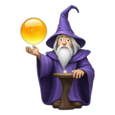 wizard pondering orb sticker
