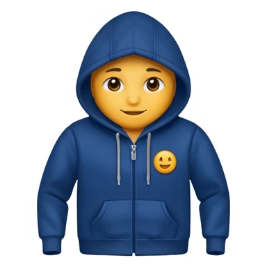 hoddie darkblue without smiley sticker