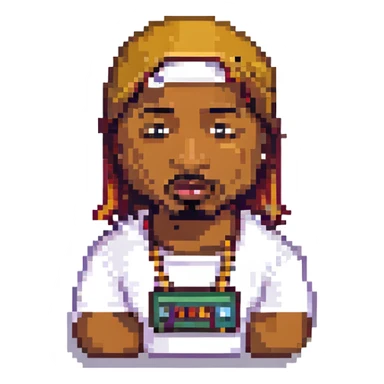 2Pac в полный рост, no background sticker