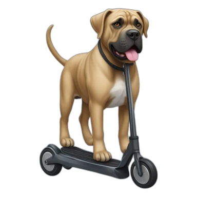 Cane corso sur une trottinette sticker