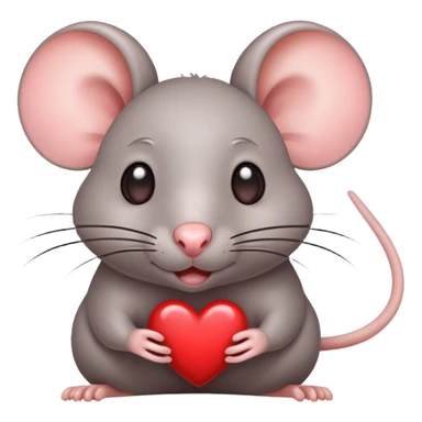 Rat with heart eyes sticker