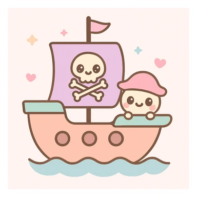 pirate ship sticker